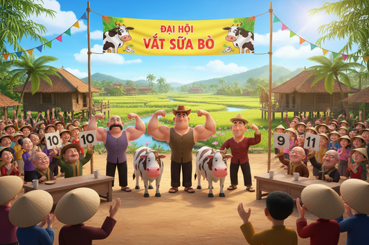 Cuộc Thi Vắt Sữa Và Con Bò Đực — Truyện Cười | The Milking Contest — Vietnamese Humor Gift Card