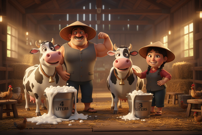 Cuộc Thi Vắt Sữa Và Con Bò Đực — Truyện Cười | The Milking Contest — Vietnamese Humor Gift Card